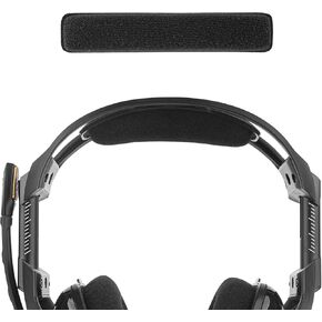 Geekria Velour Headband Pad Compatible with Astro A50 Gen 3, A50 Gen 4, Headphones Replacement Band, Headset Head Top Cushion Cover Repair Part (Black)