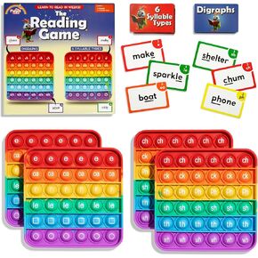 Science of Reading Flash Cards & Popping Mats - Master Digraphs & Syllables - Engaging Educational Kit for Dyslexia & Young Readers, Grades 1-3