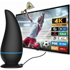 HD Digital TV Antenna Long Range,Powerful Amplifier Signal Booster Reception 4K 1080P Channels-16.4ft Long Cables for All Smart TV,Strong Magnetic Base Indoor/Outdoor