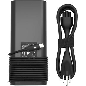 130W AC Adapter for Dell Laptop Charger USB C - Dell Computer Charger for XPS 15 17 9500 9570 9575 9730 9530 Precision 5550 5560 5570 2in1 Latitude 9410 9510 9520 Type C Power Cord