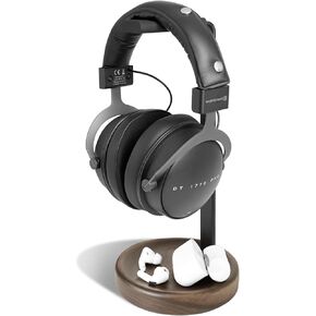 Headphone Stand for Desk - wooden Headset stand for desk - wooden Headphone Holder with Airpods Max and More