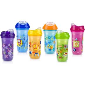 Nuby No-Spill Insulated Cool Sipper, 9 Ounce, Colors May Vary