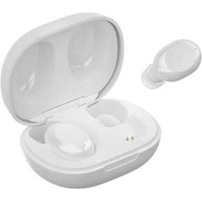 ABRAMTEK Mini Wireless Earbuds for Small Ears, E9 Tiny in-Ear Bluetooth Headphones, ENC Noise Cancelling, Touch Control, USB-C Charging Case, IPX7 Waterproof (White)