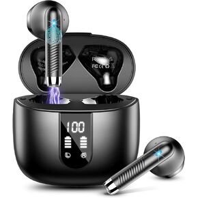 Wireless Earbuds Bluetooth 5.3 Headphones 56H Playtime Bluetooth Earbuds with LED Display Charging Case Deep Bass Noise Cancelling Ear buds With ENC Mic Earphones in Ear IP7 Waterproof for Android iOS