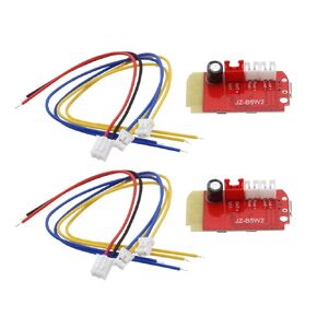 2 Pack 3.7-5V Bluetooth Receiver Module Audio Receiver Amplifier Board Red with Charging Port for Wireless Speaker DIY Sound System