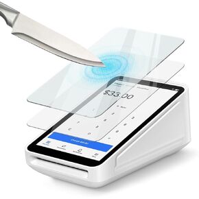 2pack Screen Protector Compatible with Square Terminal Device（Model：B07NPNNQLN, Touch Sensitive Tempered Glass Easy Install Scratch-Resistant Clear Screen Protector for Square Terminal