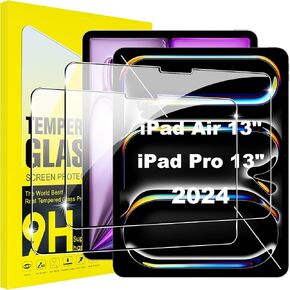 for 13 inch iPad Air/Pro 2024 Screen Protector - Premium Glass Shield for iPad Air 13" 2024 & iPad Pro 13" 2024 - Tempered Glass iPad Screen Protector 13 - Protect Your Device with Confidence