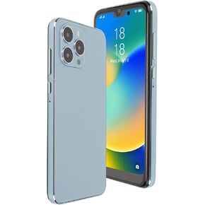 Hilitand iP14 Pro Unlocked Smartphone for 11, 4G Dual SIM Phone, 4GB 32GB ROM Cell Phones Unlocked, 6.1 HD Screen, Face Unlock, 6800mAh, 8MP 16MP, Blue