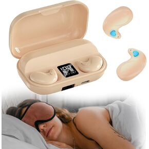 Flat Invisible Sleep Wireless Earphone IPX5 Waterproof Thin Invisible Sleep Earbuds for Side Sleepers Sleep Ear Buds Smallest Tiny Small Mini Discreet Earbud for Sleeping Invisible Headphones