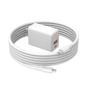 شاحن USB-C بقدرة 30 وات مناسب لـ DJI Mini-2-SE، Mini-4-Pro، Mini 3 Pro، Mini 2، Mini 3، 4، Osmo Pocket 3، Avata، Mini SE Fast Charging، شاحن حائط مزدوج من النوع C مع محول طاقة كابل USB C إلى USB C