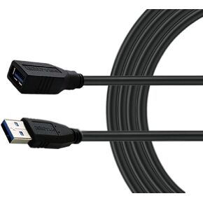iMBAPrice USB 3.0 Extender - 1.5 Feet SuperSpeed USB 3.0 A Male to USB 3.0 A Female Extension Cable (Black)