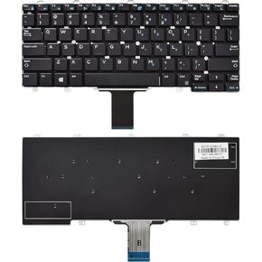 Replacement Keyboard Compatible with Dell Latitude 3150 3160 3350 5250 P25S 7250 E5250 E5270 E7250 without Frame Black US Layout