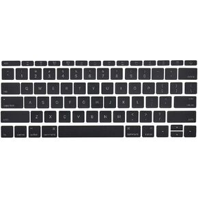 مجموعة كاملة من أغطية مفاتيح لوحة المفاتيح الأمريكية MMOBIEL متوافقة مع جهاز MacBook Pro Retina 13 بوصة 15 بوصة A1989 A1990 A1932 (أسود)