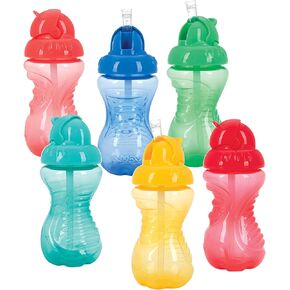 Nuby No-Spill Flip-It Cup, 10 Ounce, Single Pack of 1 Cup, Colors May Vary