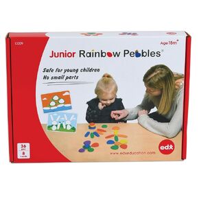 Activity Set - Junior - Ages 18M+ - Includes 16 Activity Cards - Sorting and Stacking Stones - Early Math Manipulative for Children - First Counting and Construction Toy
