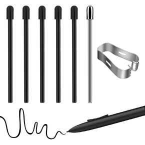 Marker Pen Tips Titanium Alloy Replacement Maker Tips Fine Pencil Tips with 5 Black Refills for BOOX Pen 2 Pro iReader Smart 2 IFLYYTEK X1 Lamy AL-Star Digital Pen