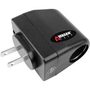 Wagan 2025 Traveler's AC to DC Adapter; Input 110V, Output 12V DC; 0.5A (500mA); Converts AC to DC; Compatible with Most Mobile Devices
