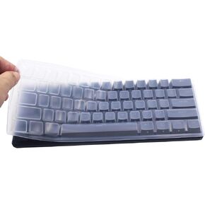 Silicone Keyboard Skin Compatible for Corsair K65 RGB Mini 60% Mechanical Gaming Keyboard, Corsair K70 PRO Mini Wireless RGB 60% Gaming Keyboard, Razer Huntsman Mini 60% Gaming Keyboard - Clear