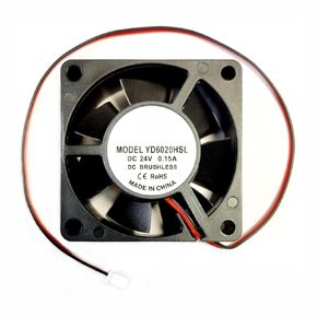Cooling 60mm Case PC Fan for 60mm x 60mm x 20mm DC 24V 0.15A 6020 Brushless 2-Pin XH2.54 4300RPM