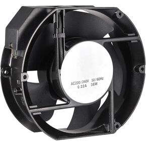 مروحة تبريد uxcell 170 مم × 150 مم × 51 مم FP-108EX-S1-B AC 220-240V 0.22A محامل كروية مزدوجة