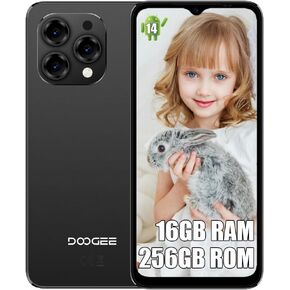 DOOGEE N55 PRO Cell Phone,Android 14 Smartphone,12GB+256GB,6.56" HD+,13MP Camera Android Phone,5150mAh Battery Mobile Phones,Face Unlock/OTG Blue