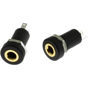 3.5mm Stereo Panel Mount Jack 2PCS 3.5mm 1/8Inch Mini Female Stereo Panel Mount Solder Headphone Socket Connector