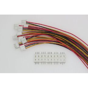 10Sets JST XH 2.54mm 26 AWG 3 Pin Connector Plug Male with 200mm Red Black Yellow Terminal Connector Cable Wire and Female Motherboard Connector for RC Cars, LED Strips, PCB Control Panel