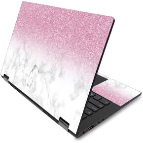 MightySkins Skin for Lenovo Flex 14" (2019 No Fingerprint Scanner) - Marble Glitz | Protective, Durable, and Unique Vinyl Decal wrap Cover | Easy to Apply, Remove, and Change Styles | Made in The USA