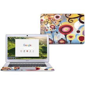 MightySkins Skin Compatible with Acer Chromebook 14" CB3-431 - Abstract Black | Protective, Durable, and Unique Vinyl Decal wrap Cover | Easy to Apply, Remove, and Change Styles | Made in The USA