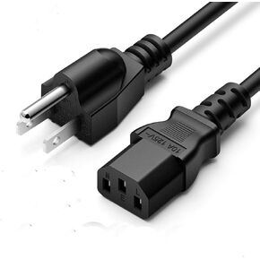 6FT 3 Prong AC Power Cable for VizioTV VX32L VW32L VX37L VW26L VA6 VMM26 VX42L VX52L VX240M VX20L VW46LF VU37L VU32L VO37L VO32L VO22L SV420M SV470M E472VL SV370XVT SV420XVT SV421XVT TV Power