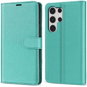 Compatible with Samsung Galaxy S23 Wallet Case with RFID Blocking Card Slots Stand Magnetic Closure Flip PU Leather Phone Cover for Samsung Galaxy S23 Case Wallet(6.1 inch-Baby Blue)