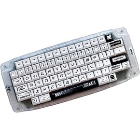 PBT Keycaps white Minimalist keycaps 140 keys KCA Profile Keycaps Custom Keycaps Set 5 Sides Dye Sub for 60%/65%/75%/100% Cherry MX Switches ANSI/ISO Layout Mechanical Keyboard