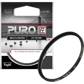 Kenko Puro Wide Angle Slim Ring 37mm Multi-Coated UV Filter, Clear (223758)