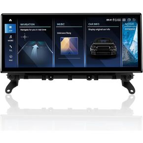 PEMP Ultra-Thin 12.3" Qualcomm Snapdragon 680 8 Cores Android Screen, for BMW X3 F25 NBT Android 13 Wireless and Wired CarPlay Android Auto Calls Using The OEM Microphone Monitor