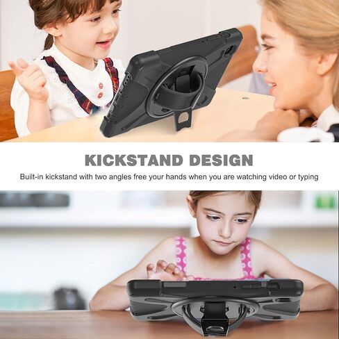 Samsung Galaxy Tab A7 Lite Case 8.7" for Kids Girls Women Rainbow Pink 2021 w/Tempered Glass Screen Protector+Stand+Strap | Drop Proof Case for Samsung A7 Lite SM-T220/T225/T227U in Kuwait