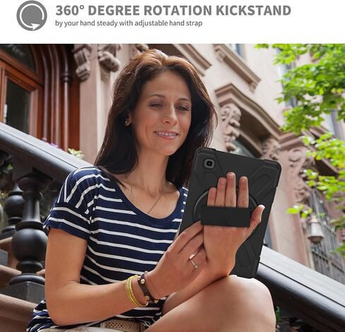 Samsung Galaxy Tab A7 Lite Case 8.7" for Kids Girls Women Rainbow Pink 2021 w/Tempered Glass Screen Protector+Stand+Strap | Drop Proof Case for Samsung A7 Lite SM-T220/T225/T227U in Kuwait