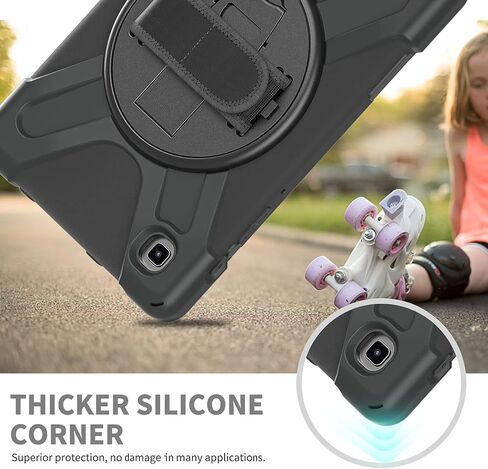 Samsung Galaxy Tab A7 Lite Case 8.7" for Kids Girls Women Rainbow Pink 2021 w/Tempered Glass Screen Protector+Stand+Strap | Drop Proof Case for Samsung A7 Lite SM-T220/T225/T227U in Kuwait