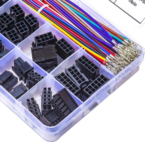 موصل Tcenofoxy MX Micro-Fit 3.0 مم مع كابلات مجعدة مسبقًا 22AWG، متوافق مع غطاء Molex 3.0 مم مزدوج الصف 2 * 1/2/3/4/5/6Pin (TC-MX3.0-Dual) in Saudi Arabia