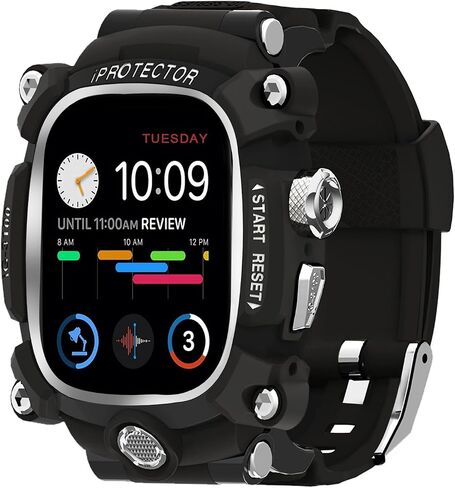 Watch Case for Apple Watch Ultra 1/2 49mm, Cool Men Sport Bands Rugged Case Silicon Strap for Watch Full Protective Cover, Novetly Designed for Apple Watch Case with Band Case Gifts for Men in Saudi Arabia