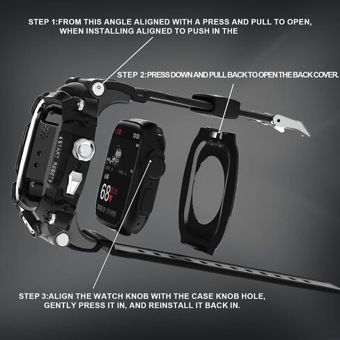 Watch Case for Apple Watch Ultra 1/2 49mm, Cool Men Sport Bands Rugged Case Silicon Strap for Watch Full Protective Cover, Novetly Designed for Apple Watch Case with Band Case Gifts for Men in Saudi Arabia