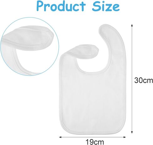 12 Pcs Unisex Cotton White Baby Short Sleeve Bodysuits Drool Bibs Set DIY Sublimation Blank Newborn Baby Clothes for Girl Boy Baby Shower, 0-3 Months in Kuwait