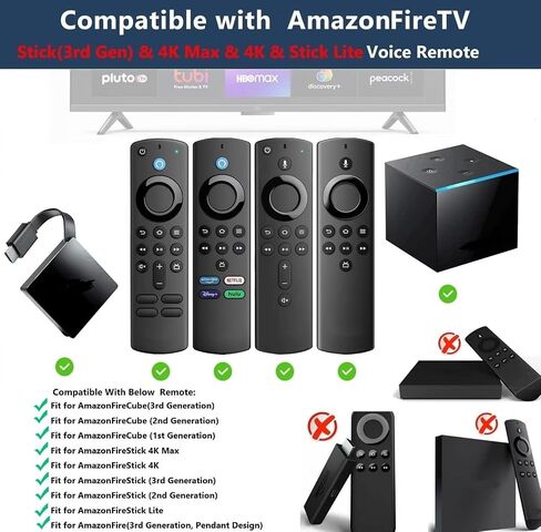 Fire Stick Remote Replacement Control Controller for Fire Stick 2nd Gen, 3rd Gen, Lite, 4K,4K MAX Cube 1st Gen, 2nd Gen, 3nd Gen Fire 3rd Gen Pendant Design 12.9.1 in Saudi Arabia