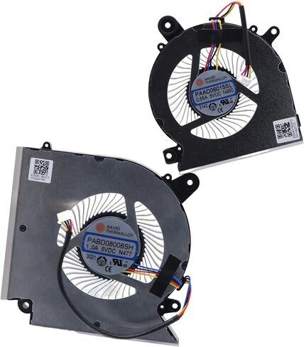 مروحة تبريد رسومات GPU Deal4GO PAAD06015SL N460 بديلة لـ MSI GF65 GF66 GL66 GF76 GL76 WF76 MS-1583 MS-1584 MS-17L1 MS-17L4 MS-16W1، أسود in Kuwait