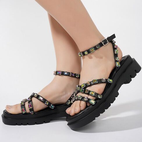 Cape Robbin Gladiator Sandals For Women Strappy Sandals For Women - Jeweled Sandals For Women Fancy Sandals For Women Corabel in Saudi Arabia