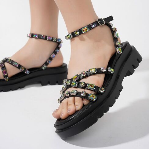 Cape Robbin Gladiator Sandals For Women Strappy Sandals For Women - Jeweled Sandals For Women Fancy Sandals For Women Corabel in Saudi Arabia