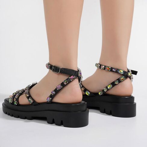 Cape Robbin Gladiator Sandals For Women Strappy Sandals For Women - Jeweled Sandals For Women Fancy Sandals For Women Corabel in Saudi Arabia