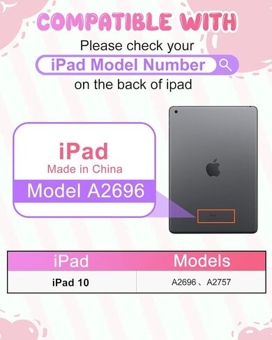 for iPad 10th Generation Case 10.9 Inch - Cute Girls Kawaii Women Girly with 360 Degree Rotating Handle Pig Pretty Silicone Cover 3D Design for Apple for iPad 10th Gen Cases in Saudi Arabia