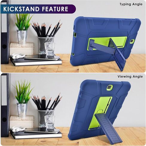 DETUOSI Shockproof Case for Samsung Galaxy Tab S2 9.7" 2015 (SM-T810/ T813/ T817T/ T817V),3-Layers Hybrid Heavy Duty Multi-Angle Kickstand Protective Cover for Samsung Galaxy Tab S2 9.7" Case for Kids in Saudi Arabia