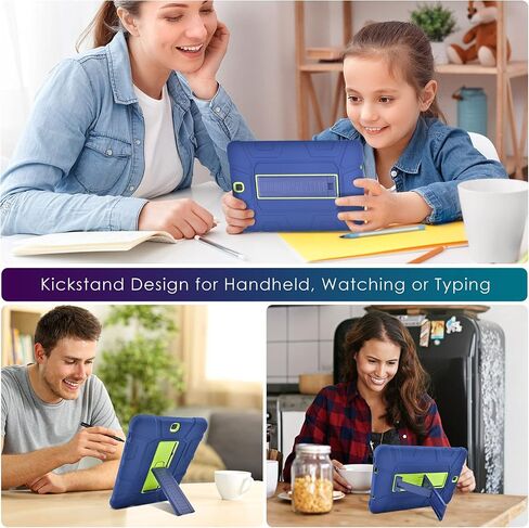 DETUOSI Shockproof Case for Samsung Galaxy Tab S2 9.7" 2015 (SM-T810/ T813/ T817T/ T817V),3-Layers Hybrid Heavy Duty Multi-Angle Kickstand Protective Cover for Samsung Galaxy Tab S2 9.7" Case for Kids in Saudi Arabia