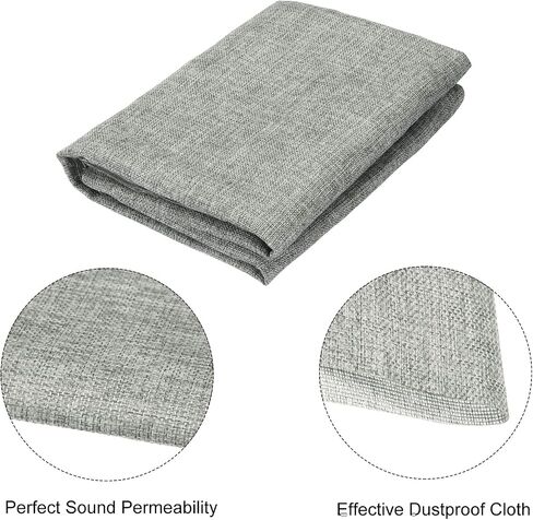 uxcell Grey Speaker Mesh Grill Cloth (not cane webbing) Stereo Box Fabric Dustproof Cloth 100cm x 150cm 39 inches x 59 inches in Saudi Arabia